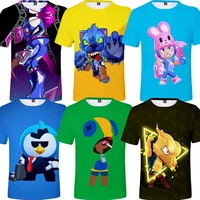 short sleeve bibi sprout spike and starcrow child kids t shirt game 3d t shirts girls boys clothes