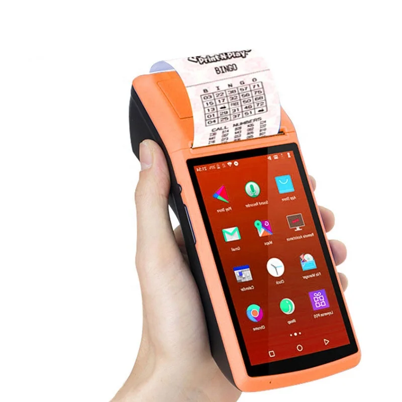 

SIM Card USB Handheld mini Qr Code Billing Machine android Pos Terminal with printer