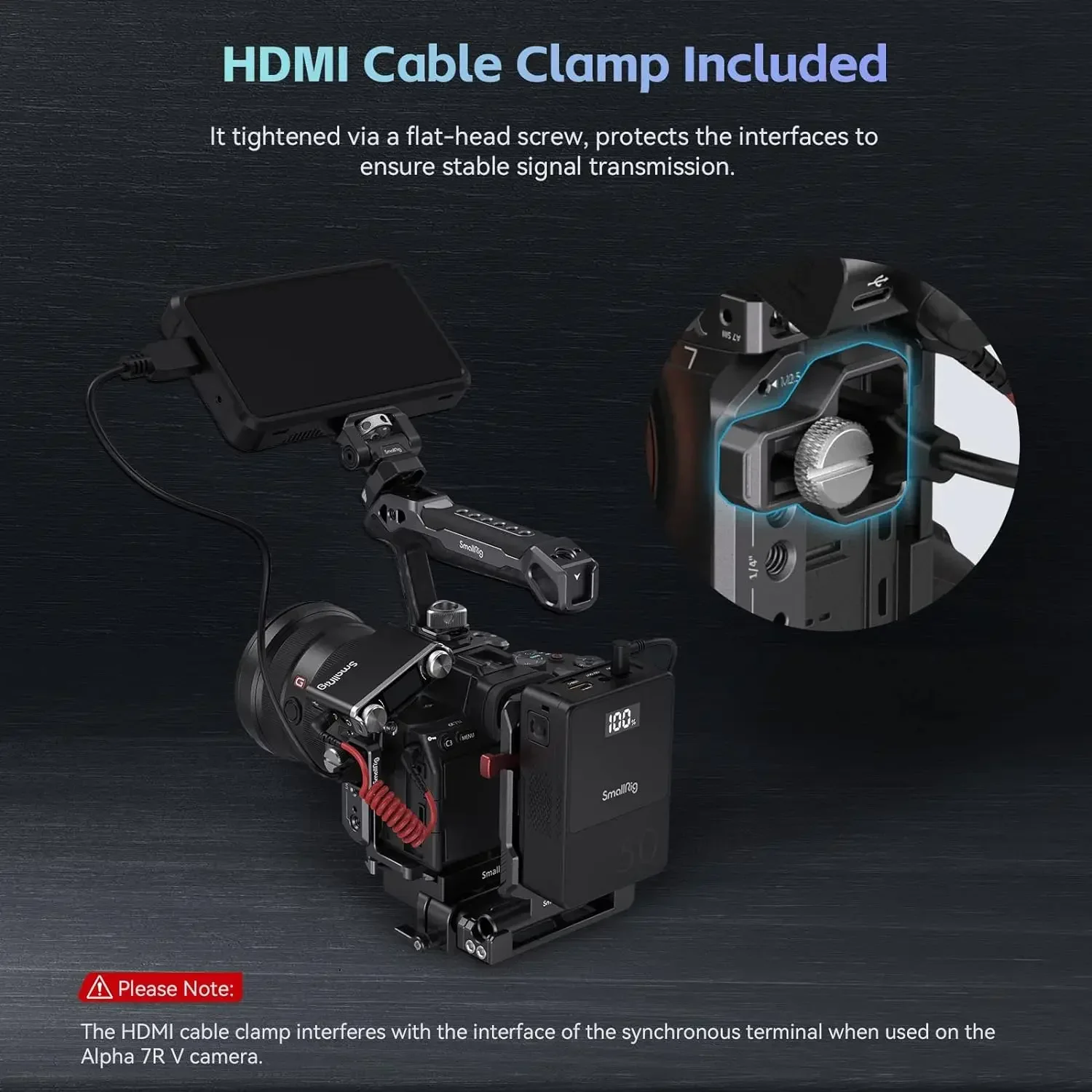 Фото Новый комплект SmallRig A7 IV Cage с верхней ручкой и зажимом для кабеля HDMI, базовый набор для Alpha 7R V/Alpha 7 IV/Alpha 7S III - 3708 В наличии №4