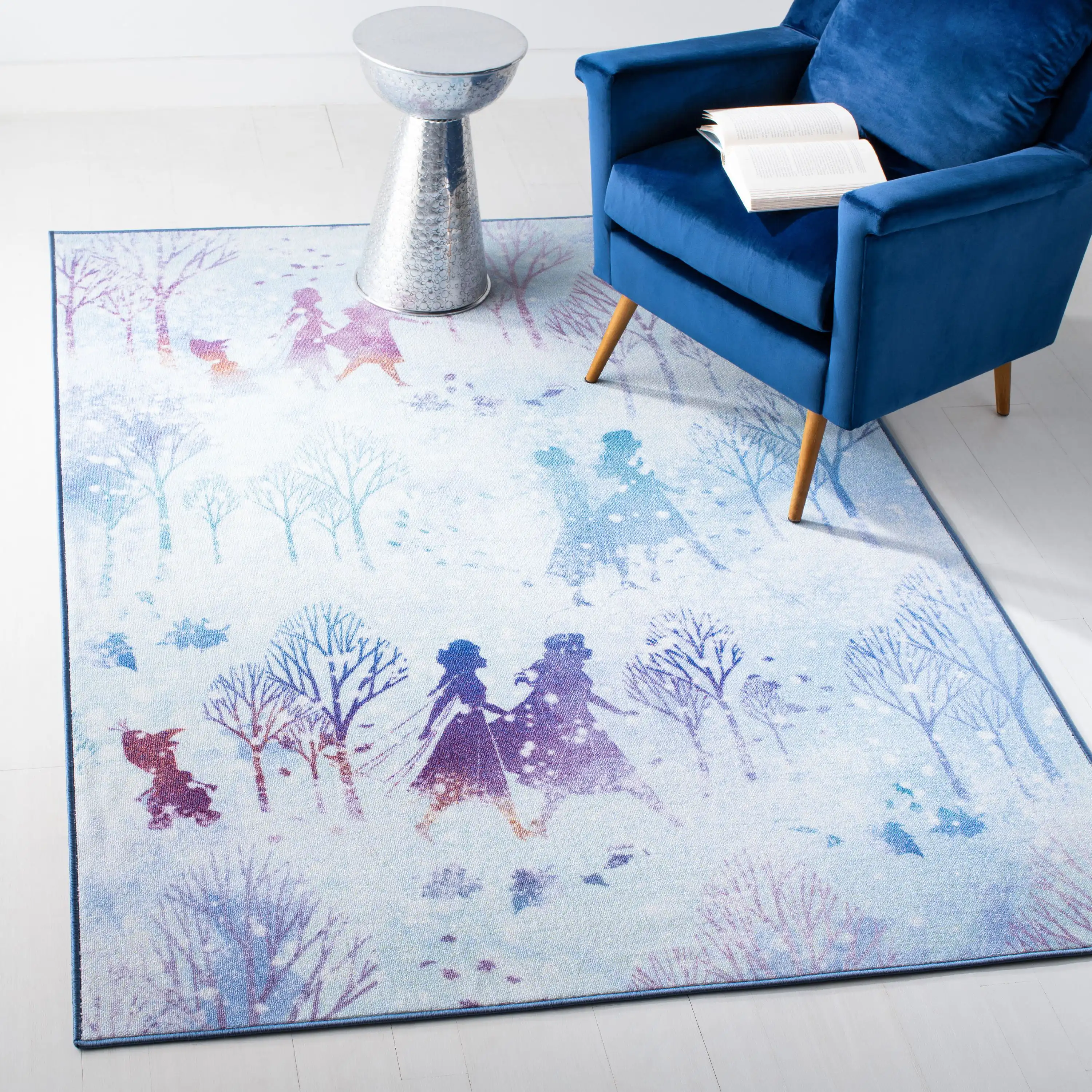 

Disney Frozen 2 Rug Collection - Believe Area Rug, 5` x 7`, Light Blue/Purple