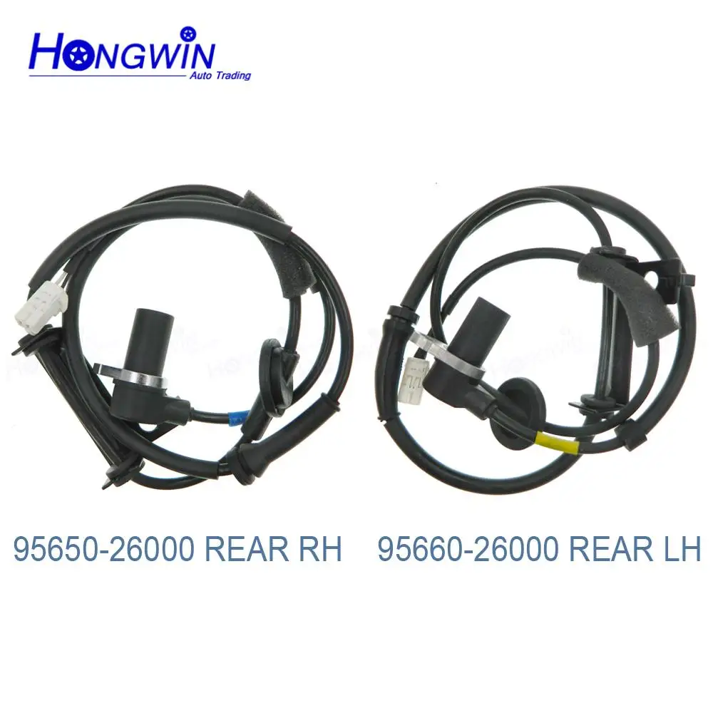 

Set 2Pcs ABS Wheel Speed Sensor Rear Fits 01-06 Hyundai Santa Fe 4WD ABS Sensor 95660-26000 95650-26000 9566026000 9565026000