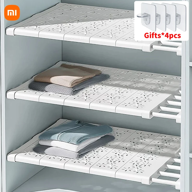 

Шкаф-органайзер Xiaomi, регулируемая полка для шкафа с колесиками, с возможностью расширения