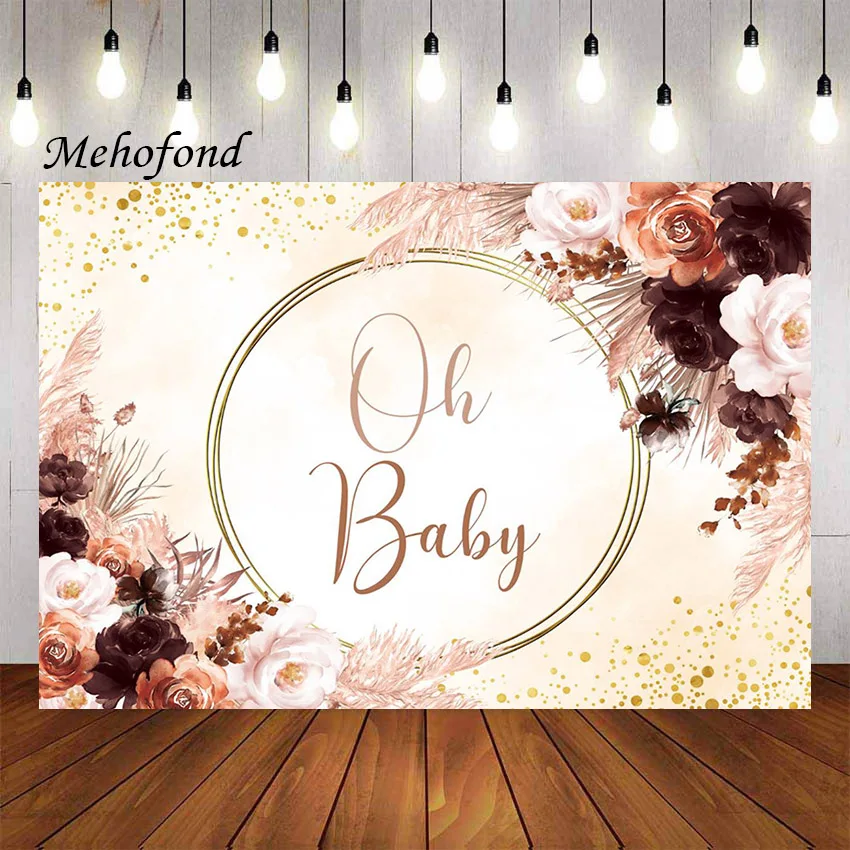 

Фон для фотосъемки Mehofond богемные пампасы трава розовый цветочный детский душ Бохо девочка о ребенок декорация фон для фотостудии