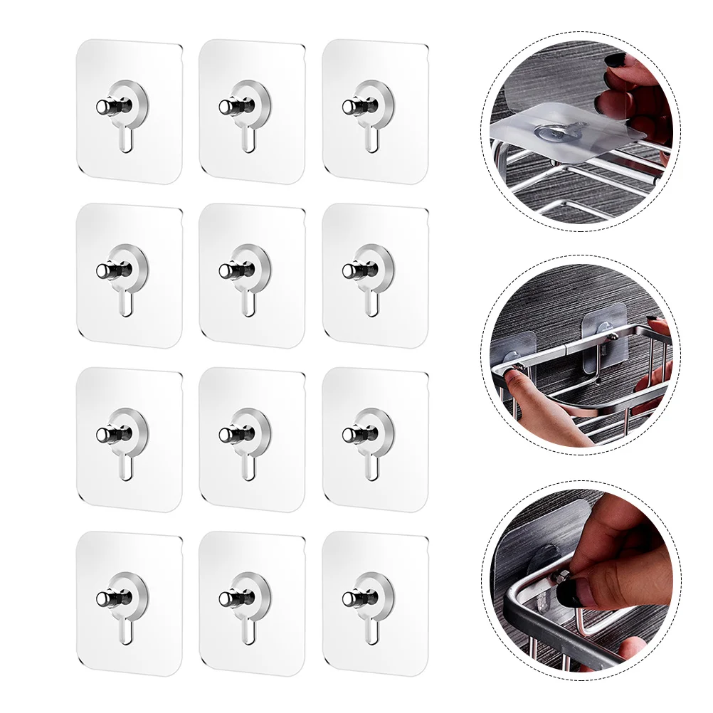 

12 Pcs Punch-free Hanging Nails Wall Hanging Hook Self-adhesive Nail Stickers
