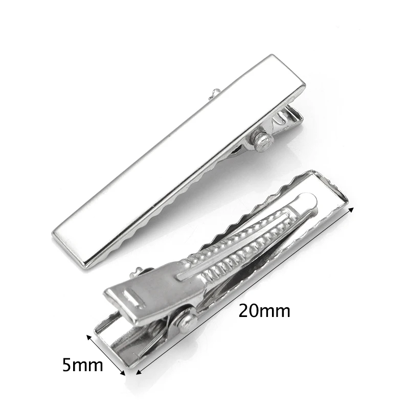 

20pcs Hairpin Hair Clip Iron Silver Color Alligator Clip For DIY Hair Clips Woman Jewelry Making Base