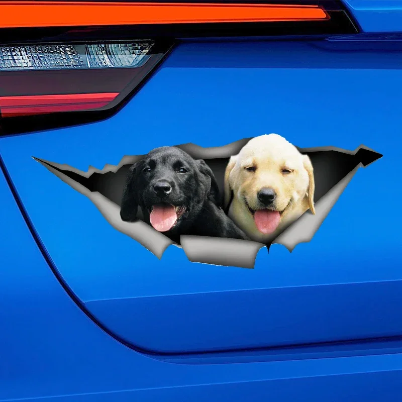 13 см внешние аксессуары наклейка Лабрадор собака 3D забавная Автомобильная