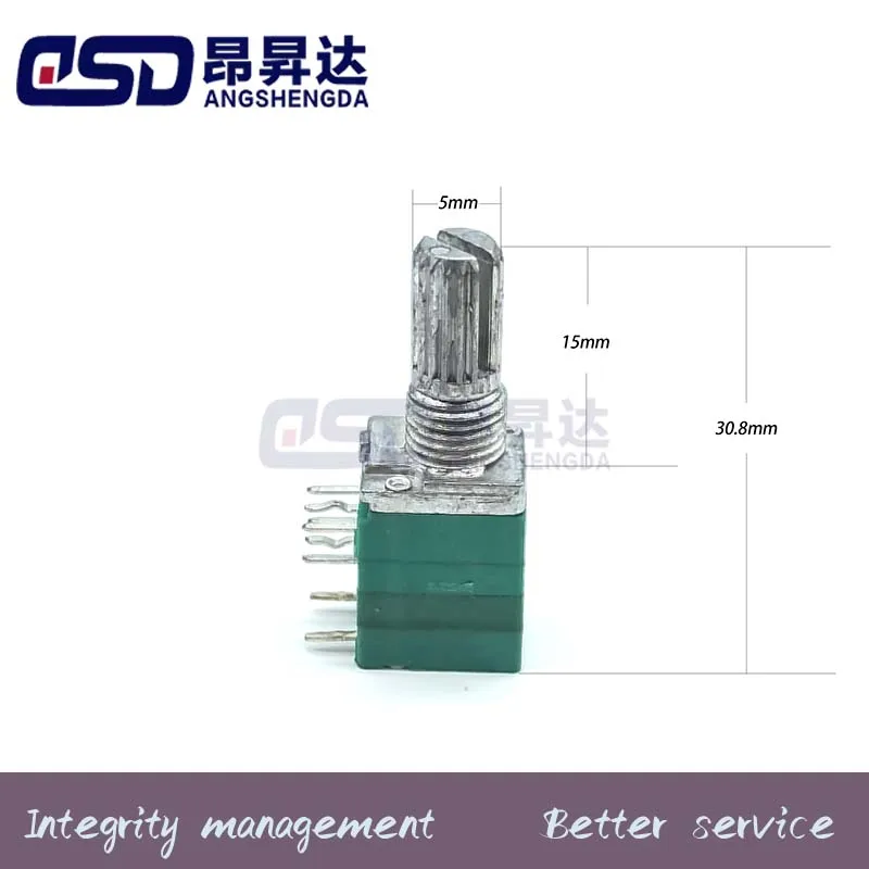 100 шт. RV097NS 50K 10K 100K 20K 500K 1K 5K потенциометр B1K B5K B50K B10K B100K B20K B500K 8-контактный вал 15 мм