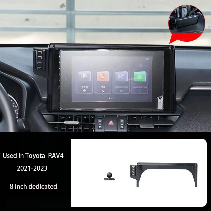 

Для Toyota RAV4 XA50 2019-2022 2023 Автомобильный держатель телефона 8-дюймовый экран Панель с фиксированной базой Быстрая беспроводная зарядка Крепление для телефона Автомобильное