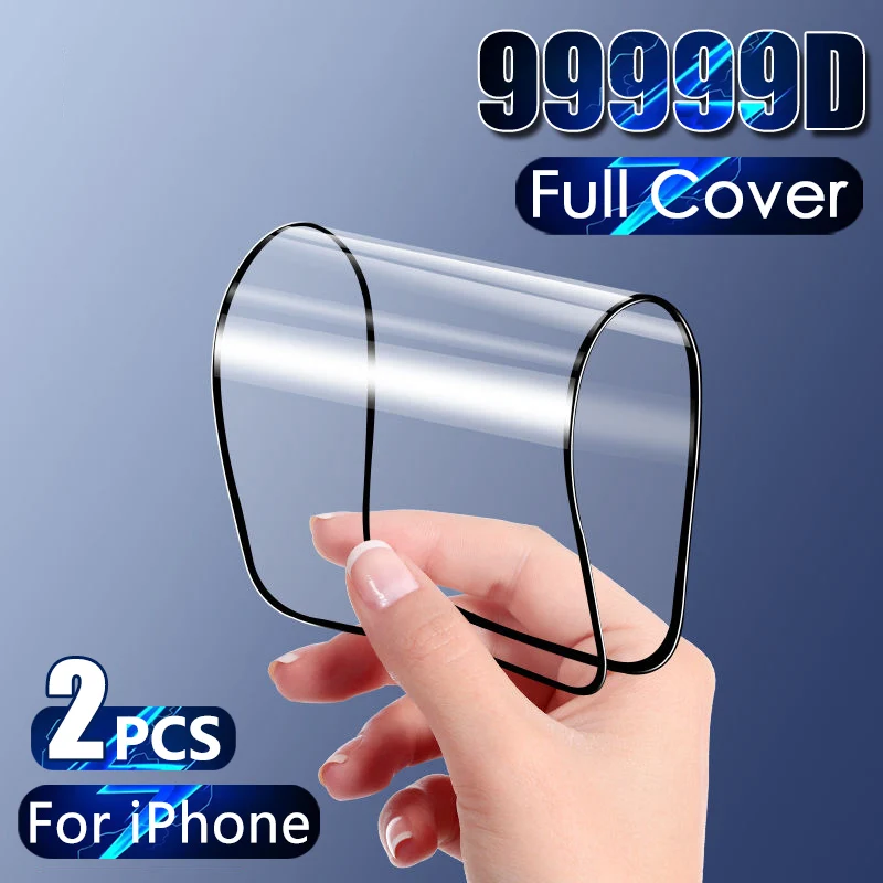 

Full Cover Can Bend Glass For iPhone 12 13 11 14 Pro XS Max Mini Tempered Screen Protector Film For iPhone 7 6 8 6s Plus SE X XR