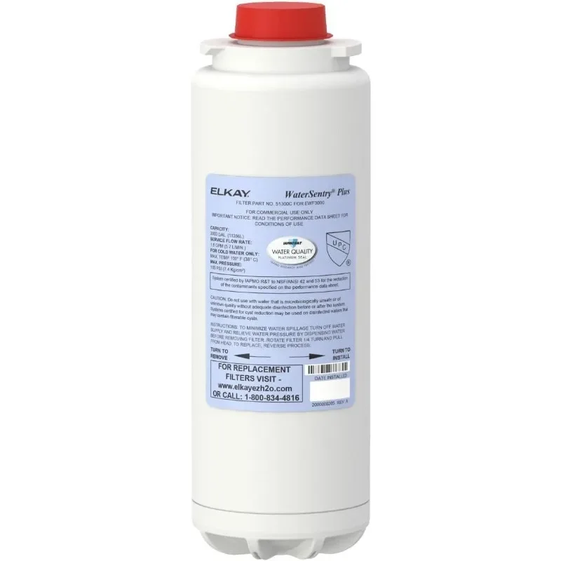 Водяной свинец Elkay 51300C + фильтр с сертификатом микропластмассы NSF/ANSI (1 шт.)