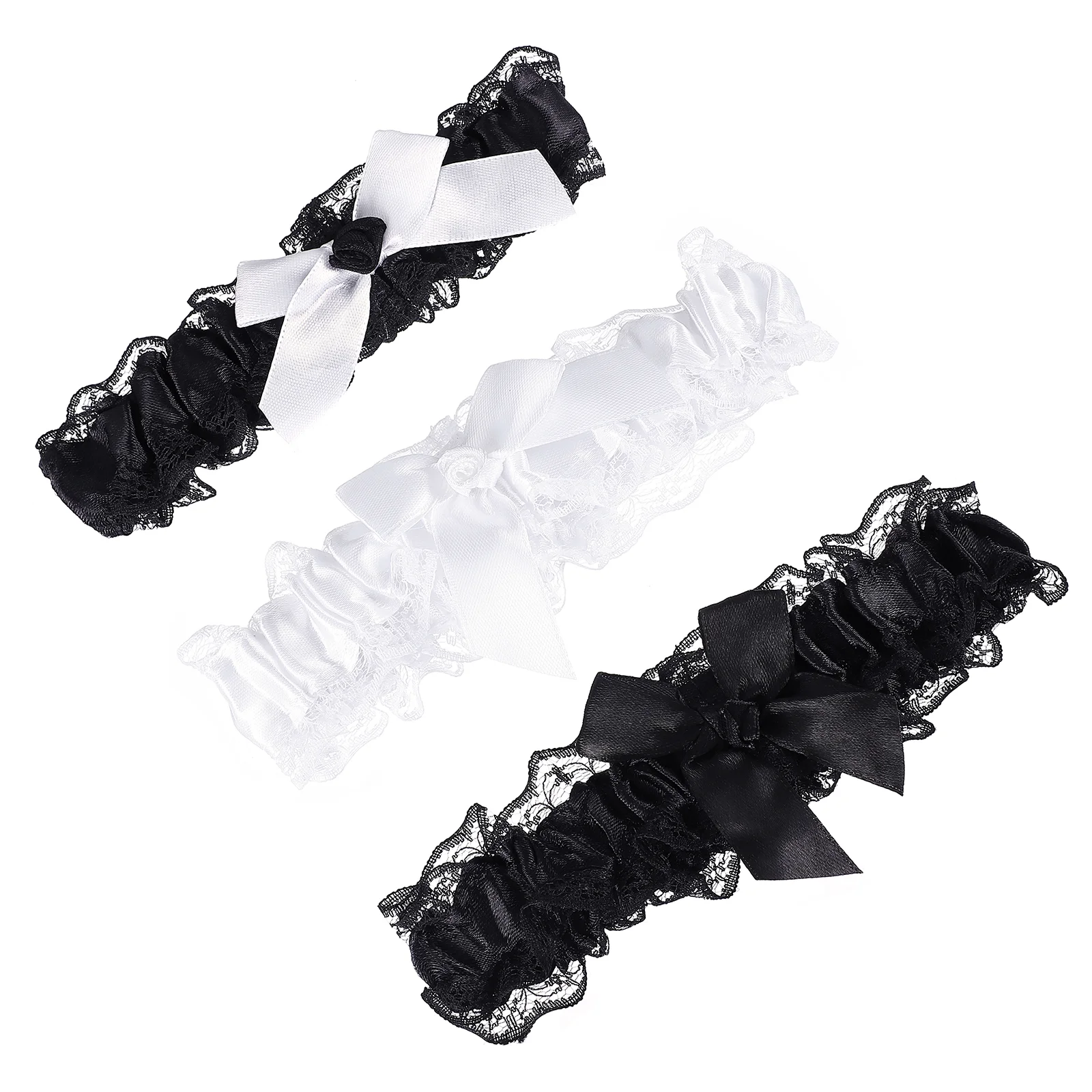 

3 Pcs Garters Delicate Beautiful Elastic Bowknot Garter Leg Loop for Bride