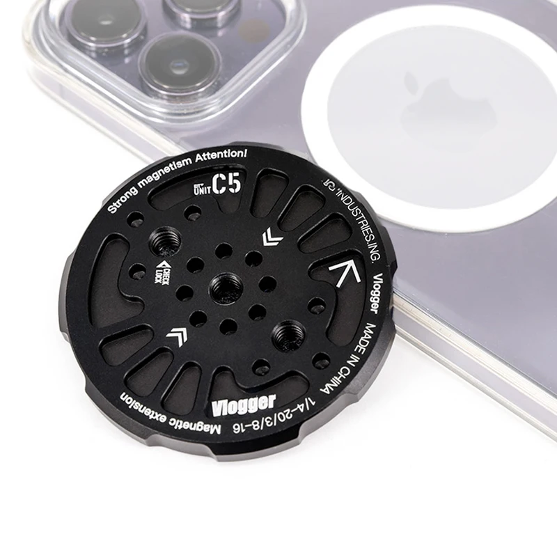 

Mobile Magnetic Suction Bracket for Magsafe Case Magnet Phone Case Base Mount for Tripod Ballhead with 1/4 Arri Loctaion Hole