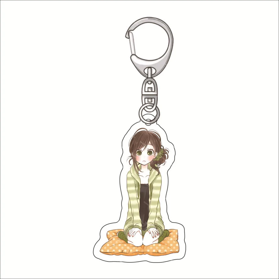 Japan Anime Dekiru Neko Wa Kyou Mo Yuuutsu Acrylic Figure Keychain Cosplay Charm Backpack Pendant Keyring Decor Otaku Xmas Gift