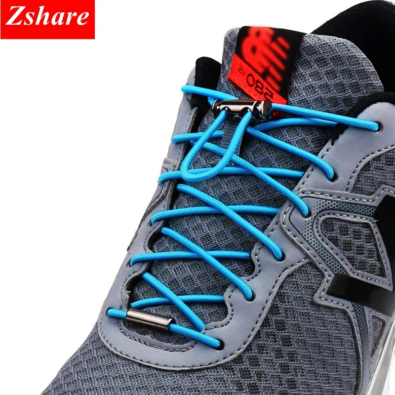Shoelace 1pair Elastic No Tie Shoelaces Semicircle Shoe Laces For Kids And  Adult Sneakers Quick Lazy Metal Round Lock Strings Ro