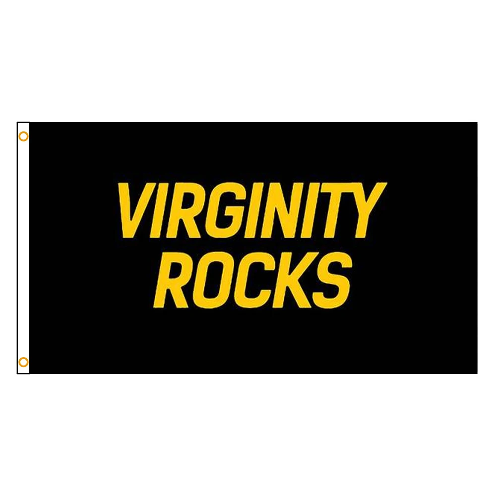

90x150cm Virginity Rocks Flag Wall Banner College Dormitory Decoration