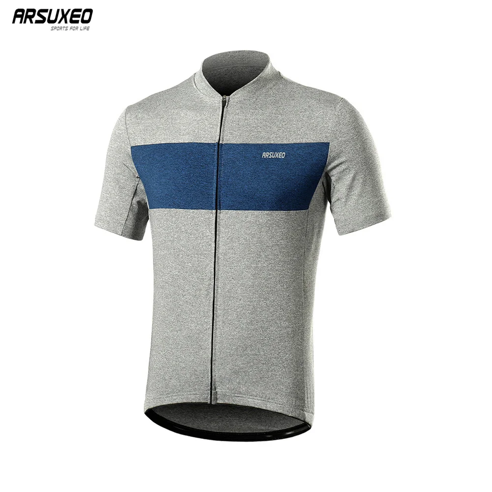 

ARSUXEO Men Cycling Jersey Bike Short Sleeve Road MTB Bicycle Gym Shirt Pro Team Summer Sportswear Fishing Quick Drying 2022