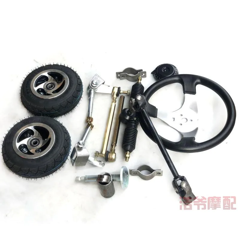 300mm Steering Wheel Gear Tie Rod Rack Adjustable Shaft Assembly For 110 125 150cc Go Kart Buggy Karting ATV UTV Bike 3.00-4