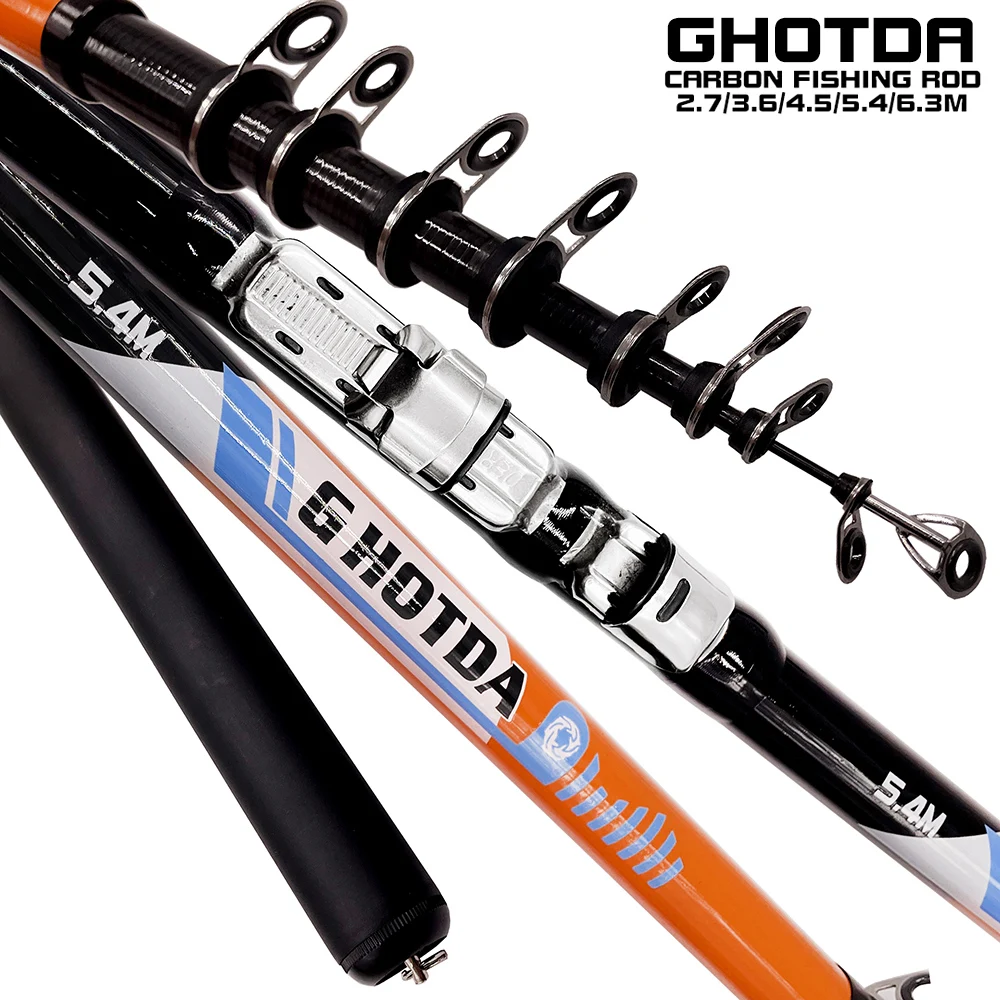 

Удочка рыболовная из углеродного волокна, 2,7/3,6/4,5/5,4/6,3 м, 5-20 г