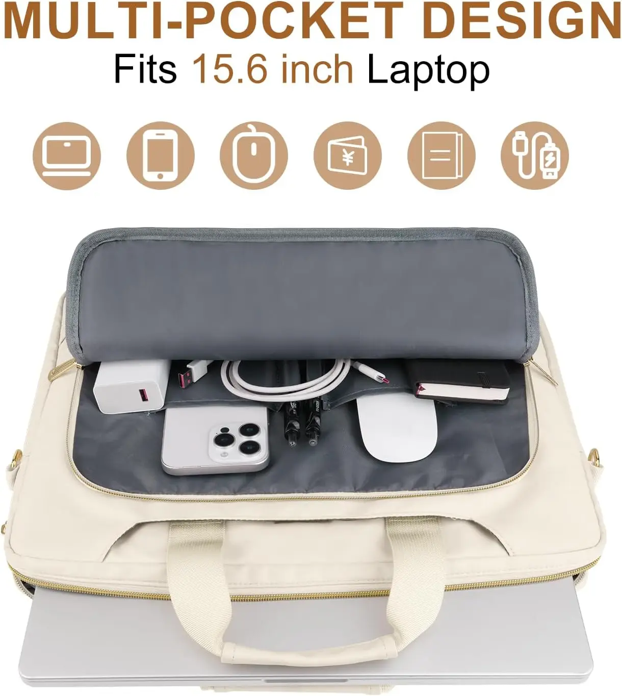 Фото Сумка через плечо для ноутбука MacBook Air Pro 15 16 M4 M3 M2 M1, сумка для ноутбука Dell HP Acer Asus, портфель с рукавом-мессенджером №2