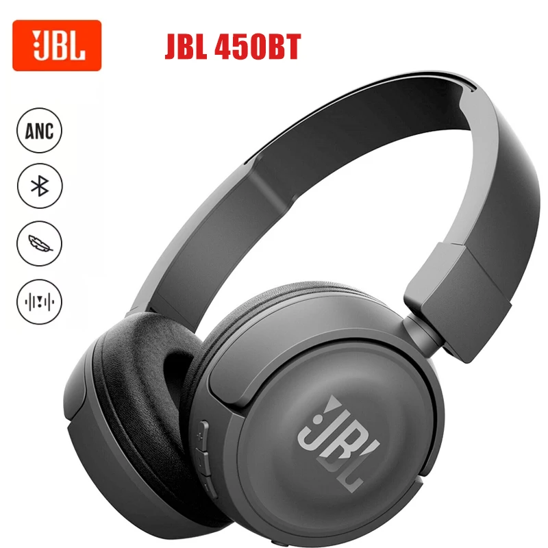 

JBL 450BT Foldable Wireless Bluetooth-compatible Headphone Deep Bass Sound Sport Game Headset With Mic Head-mounted Earphone