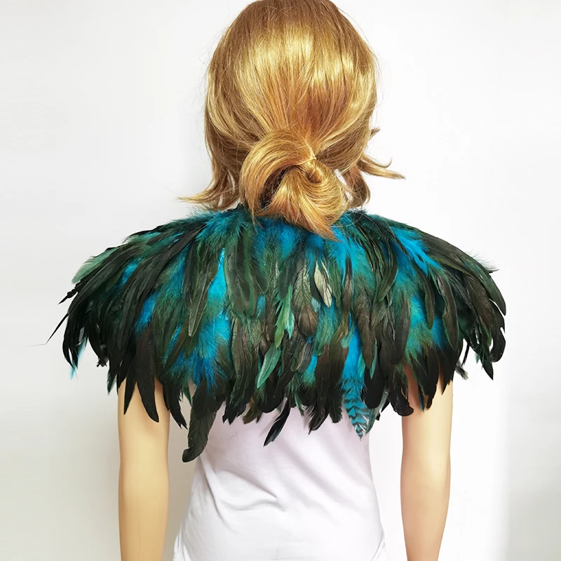 Feather Shawl Wrap Shoulder Decoration Gothic Shrug Cape Fashion Costume Cosplay Props for Halloween Rave Party Clothing |