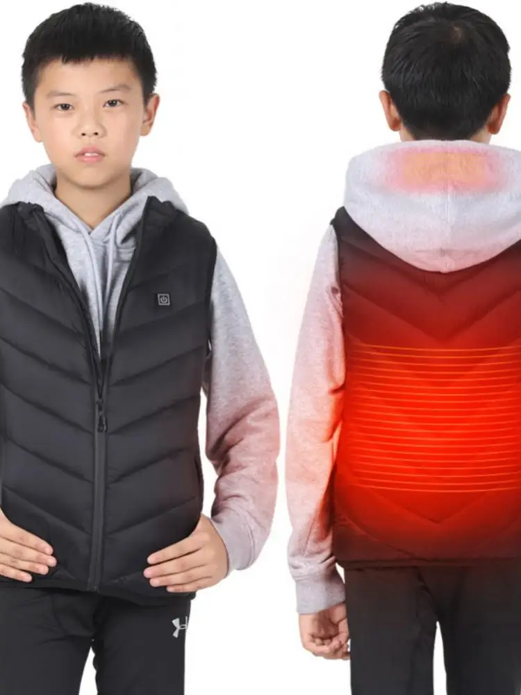 

Kids Slide Climbing Heating Vest Boys And Girls Usb Charging Heating Jacket
