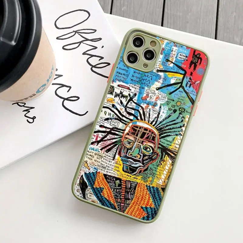 B-Bas-quiatsS Art Phone Case for iPhone 14 11 12 13 Mini Pro Max 8 7 Plus X XR XS MAX Translucent Matte Cover