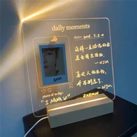 ins transparent acrylic luminous message board note board daily moment memo night light