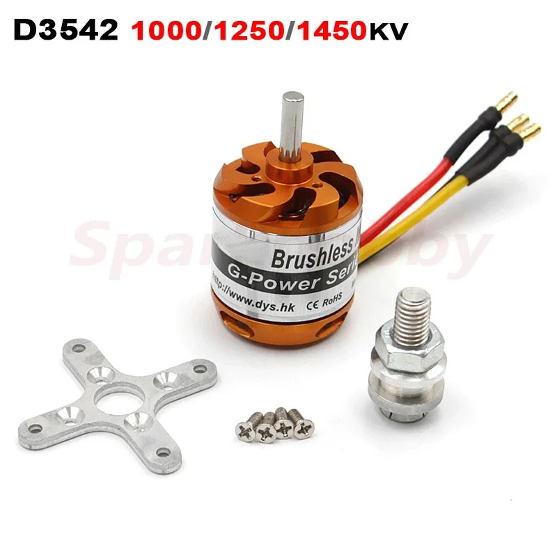 Мотор Outrunner D3542 3542 1000KV 1250KV 1450KV 2-4S Lipo 5 мм вал 130g 70A ESC большая мощность ру модели квадрокоптеров самолетов