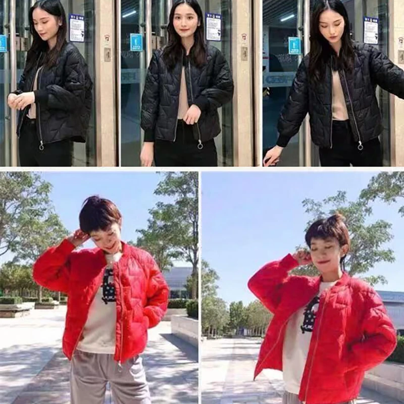 Winter Thin Down Jacket Women Ultralight Down Jacket 2022 Autumn Winter Slim Short Warm White Duck Down Coat Portable Outerwear