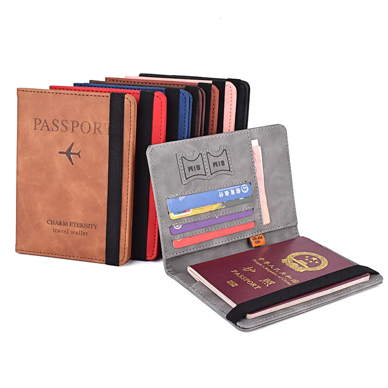 Russia Leather RFID Blocking Passport Cover Travel Passport Holder Worldwide Men Women Covers on The Passports Document Cover
