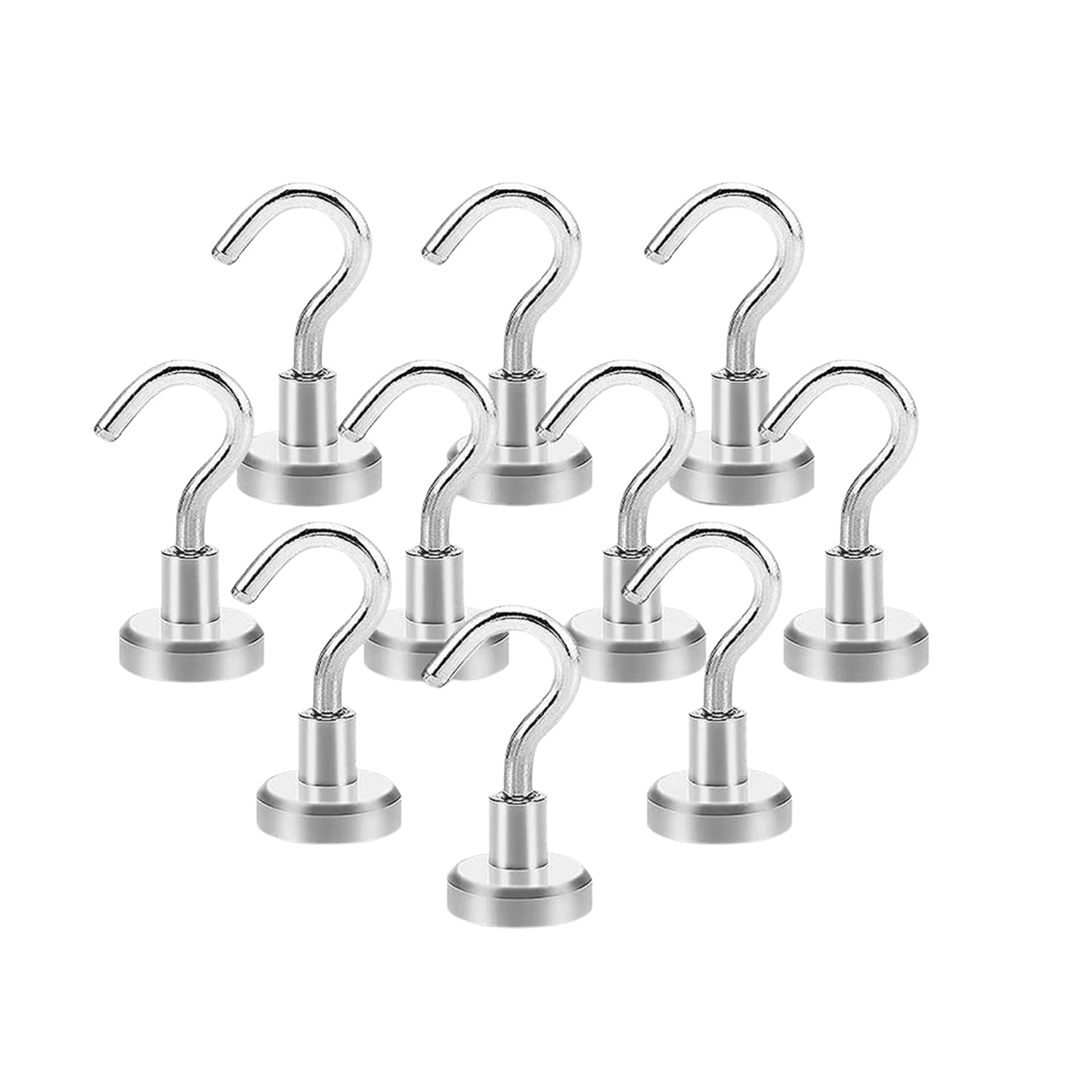 

Heavy Duty Magnetic Hooks 10 Pcs Strong Magnet Hook Strong Neodymium Magnet Hooks Suitable For Kitchen Home Cruise Workplace