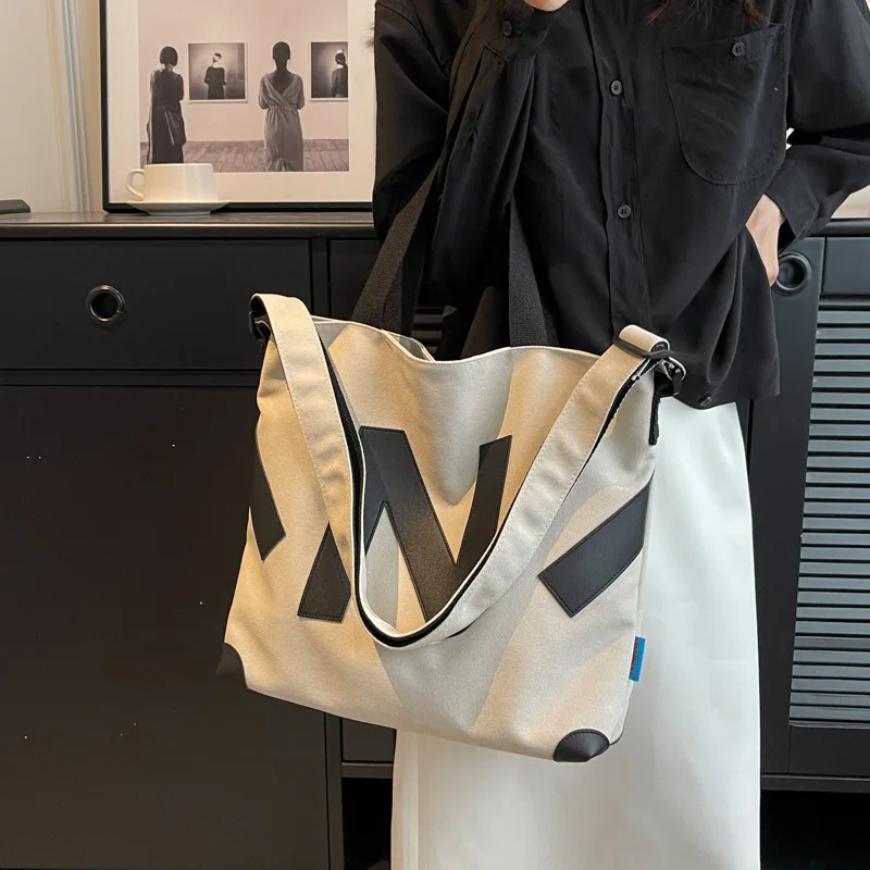 Новинка 2023 холщовая женская сумка ins FengRi склонная через плечо студенческий Отдел