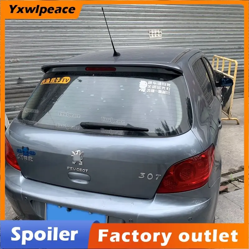 

For Peugeot 307 Spoiler 2006-2012 High-quality ABS Plastic Unpainted Color Rear Roof Spoiler Trunk Lip Wing Car Styling