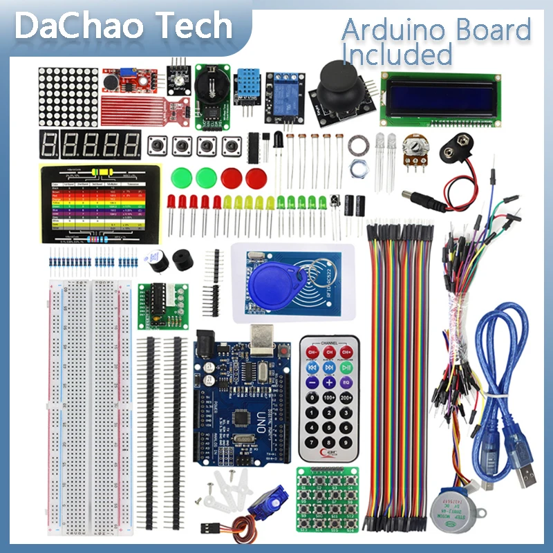 

Обновленная версия набора для Arduino R3 RFID стартовый комплект R3 набор электронных компонентов с коробкой Mega 328P электронный комплект для творче...