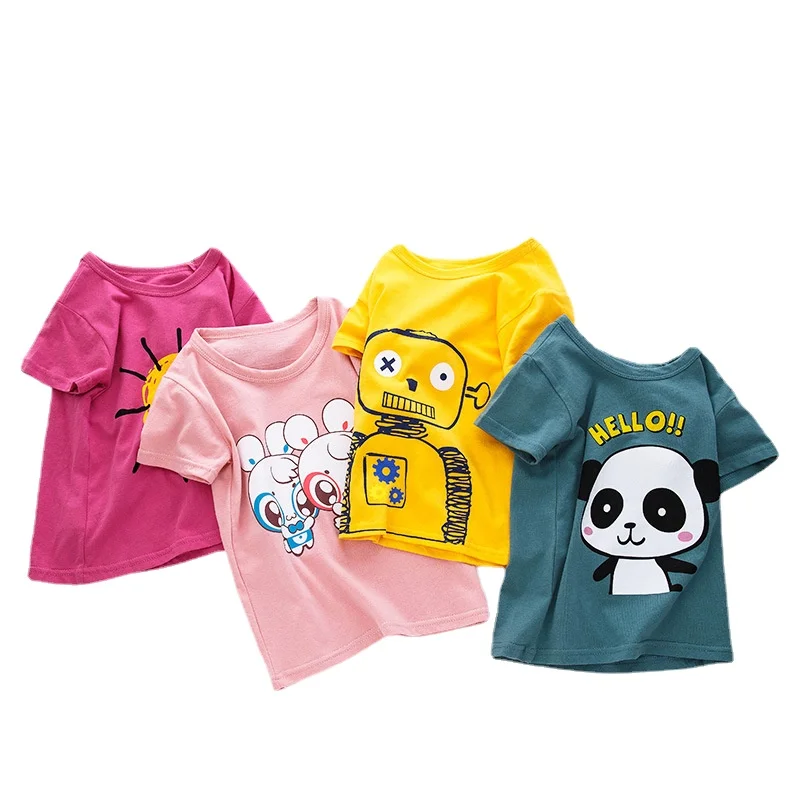 Детская футболка От 2 до 8 лет летние рубашки с коротким рукавом хлопковые
