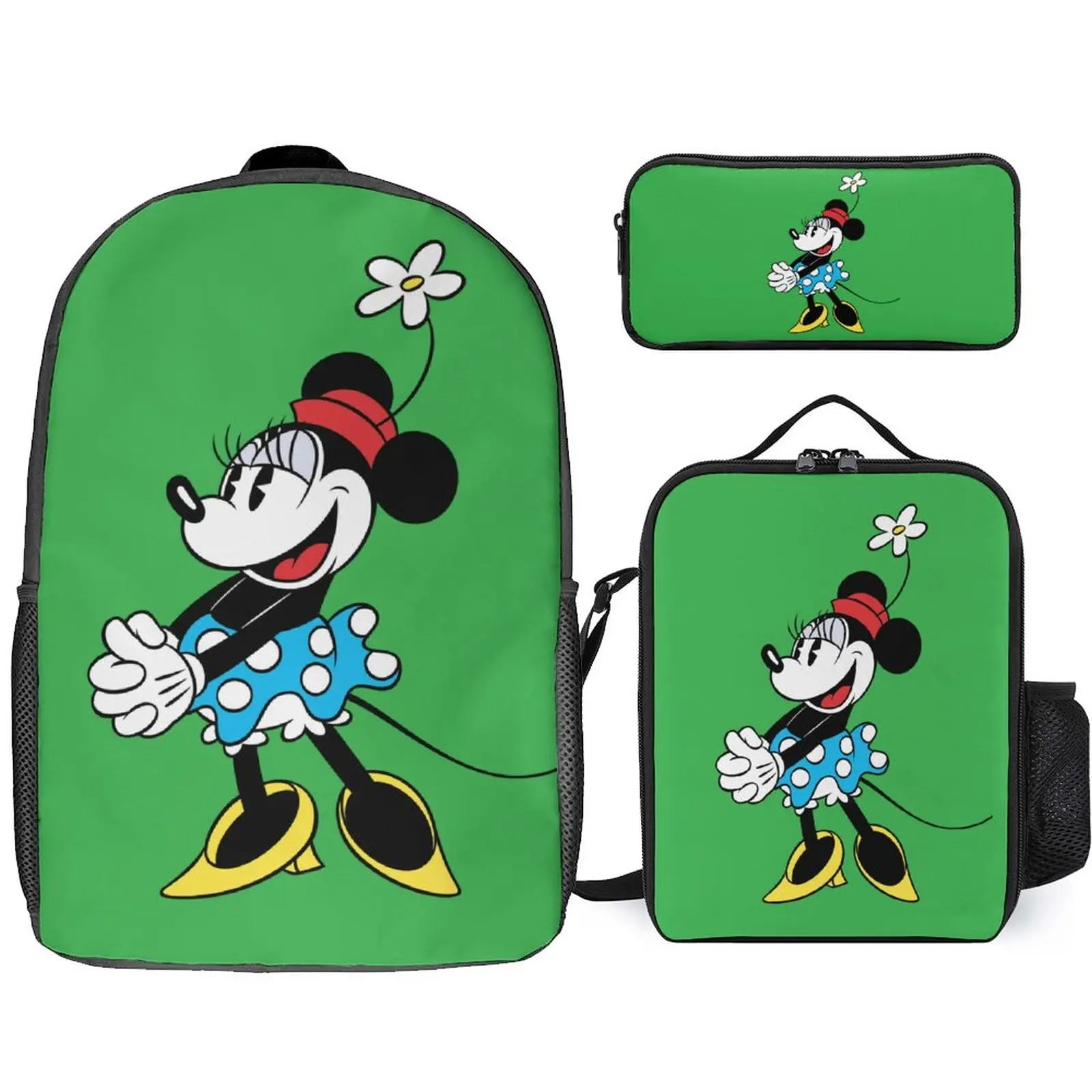 

Новый набор школьных сумок Disney, модный вместительный рюкзак, 17 дюймов, набор из 3 предметов для хранения на заказ, школьная сумка, пенал, сумка для ланча