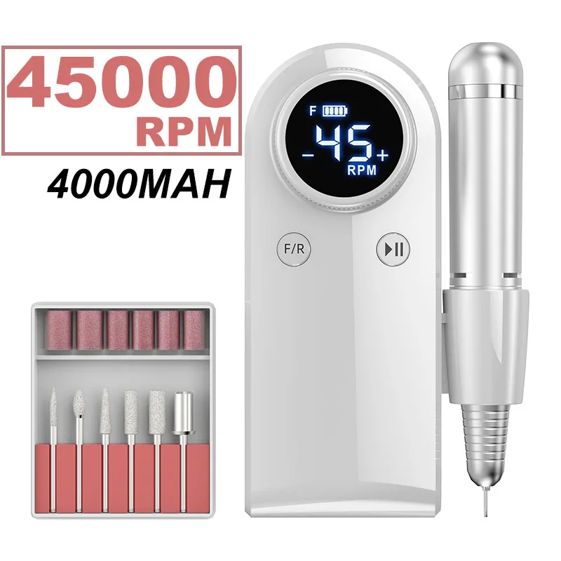 45000RPM Nail Drill Machine LCD Display Rechargeable Nail Master Nail Drill PeN For Manicure Nail Gel Polish Machine Tools enlarge