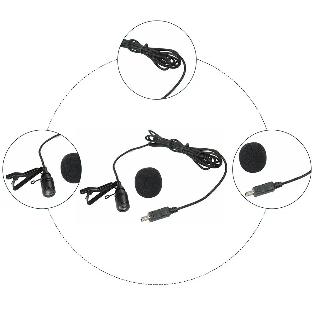 Digital Camera Mini USB External Microphone Mic With Clip Cable for GoPro Hero 3 3+ 4 Omni-directional Adapter |