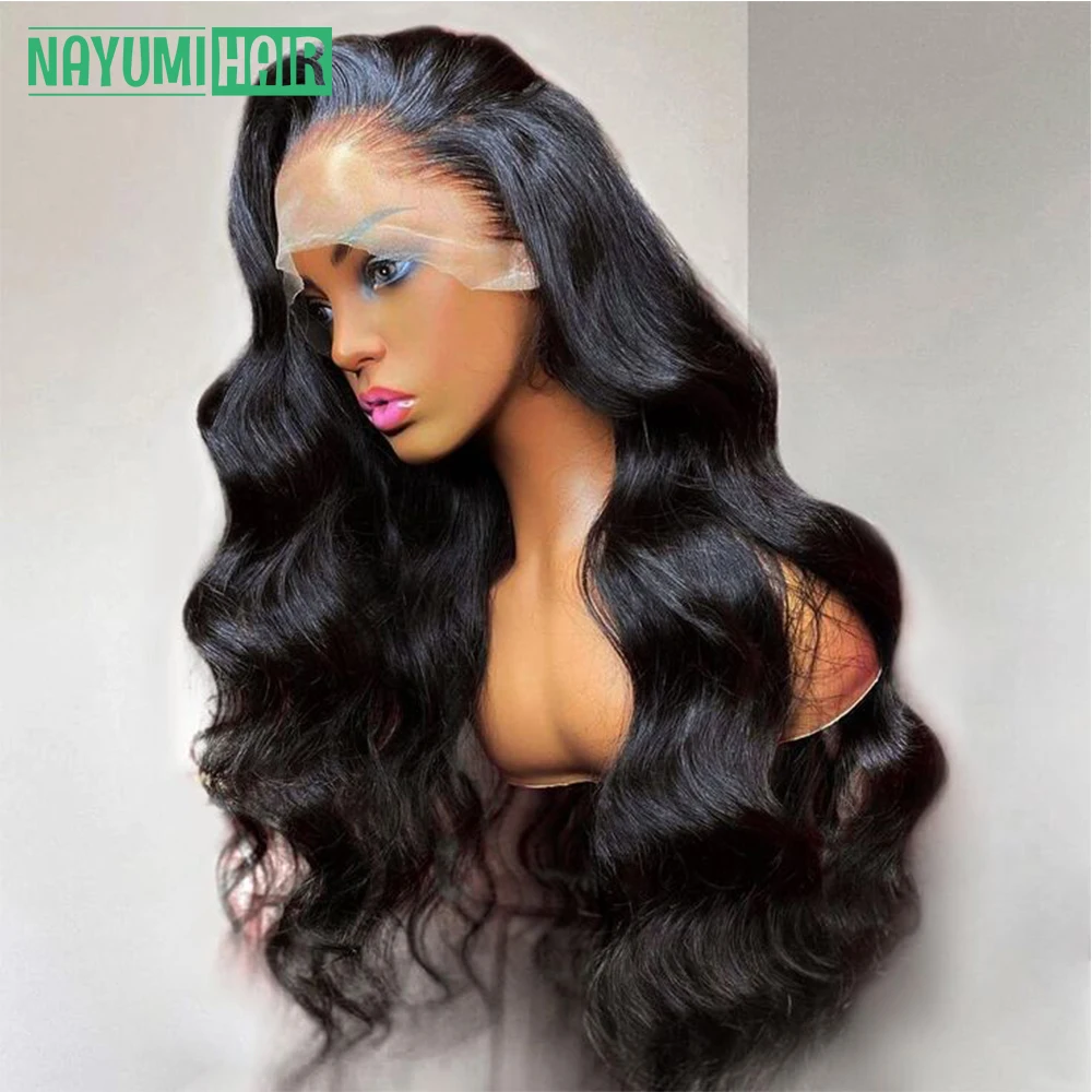 HD Transparent 13x6 Body Wave Lace Front Human Hair Wigs For Women Peruvian Remy Hair Pre Plucked Human Hair Frontal Wigs 30Inch