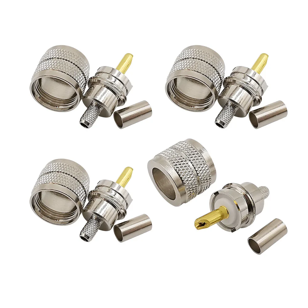 4 шт. UHF штекер PL259 PL-259 RF коаксиальный коннектор адаптер обжимной припой RG58 RG142 LMR195 LMR200 RG400 кабель