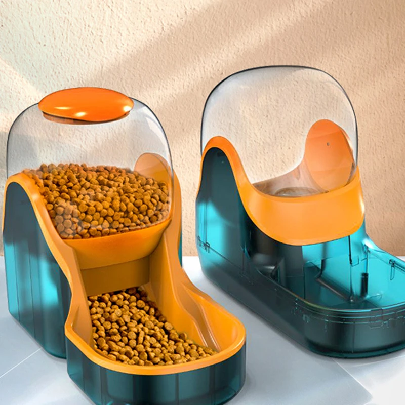 

3.8L Gravity Pet Water Dispenser Dog FeederCat Automatic Plastic Bottle Food Dog Water Dispenser Pet Feeding Bowl for Cat