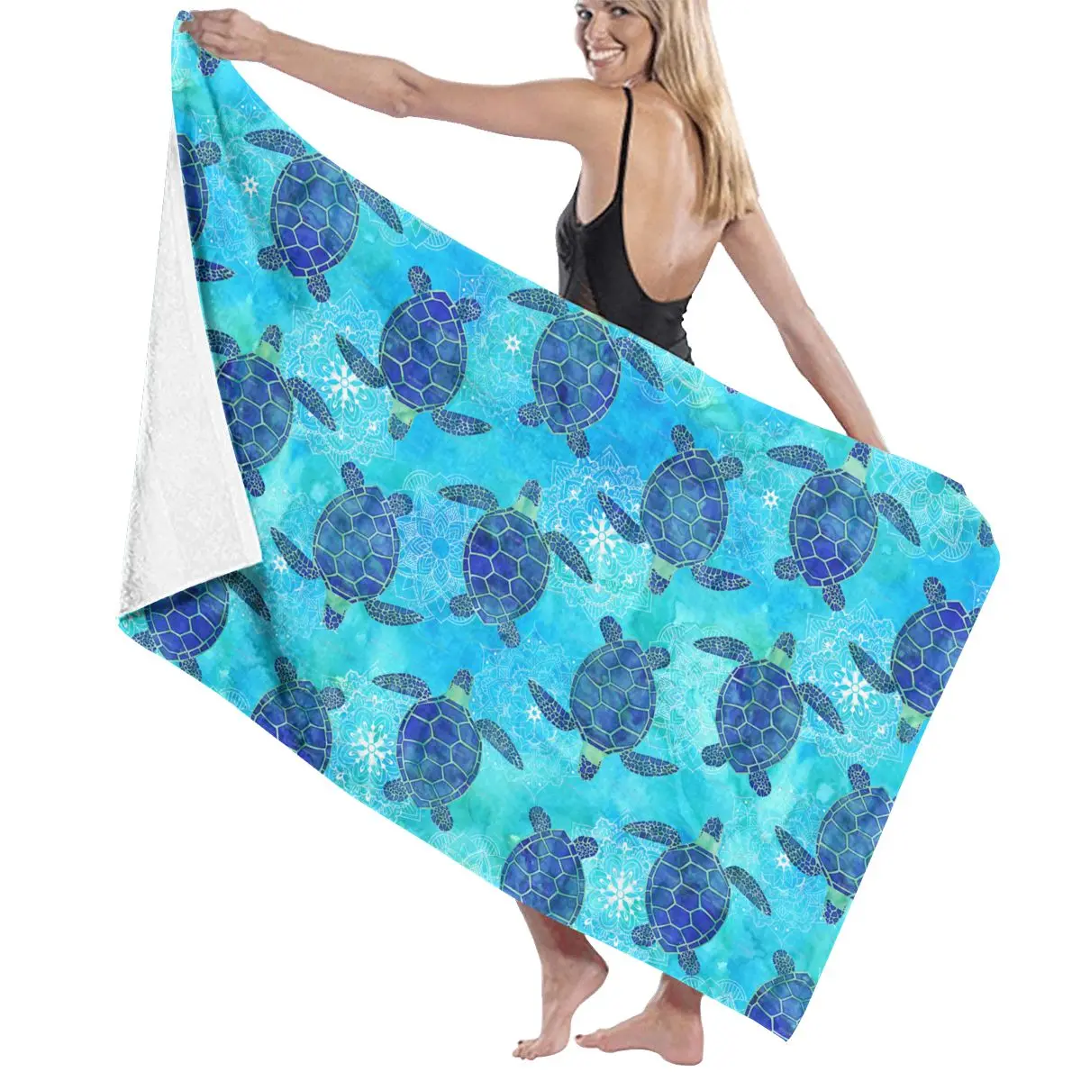 

Гавайская морская черепаха, плавательное полотенце для лица, абсорбирующее быстросохнущее полотенце из микрофибры для ванной, дома, кухни, ...