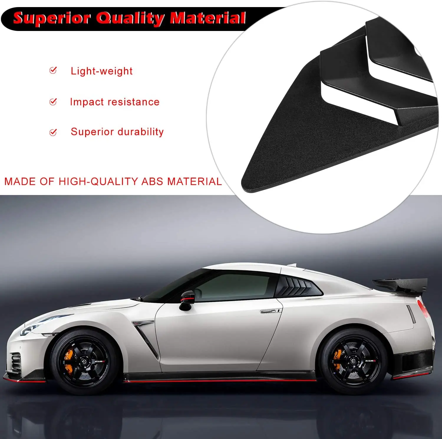 Матовый черный солнцезащитный козырек с боковыми окнами MX в стиле GT Lambo для 2008-2017