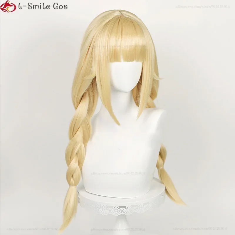 Парик для косплея аниме Paripi Koumei Tsukimi Eiko 65 см длинные золотисто-желтые смелые