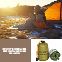 outdoor survival thermal blanket pe aluminum film emergency survival sleeping bag first aid kit portable camping hiking bag