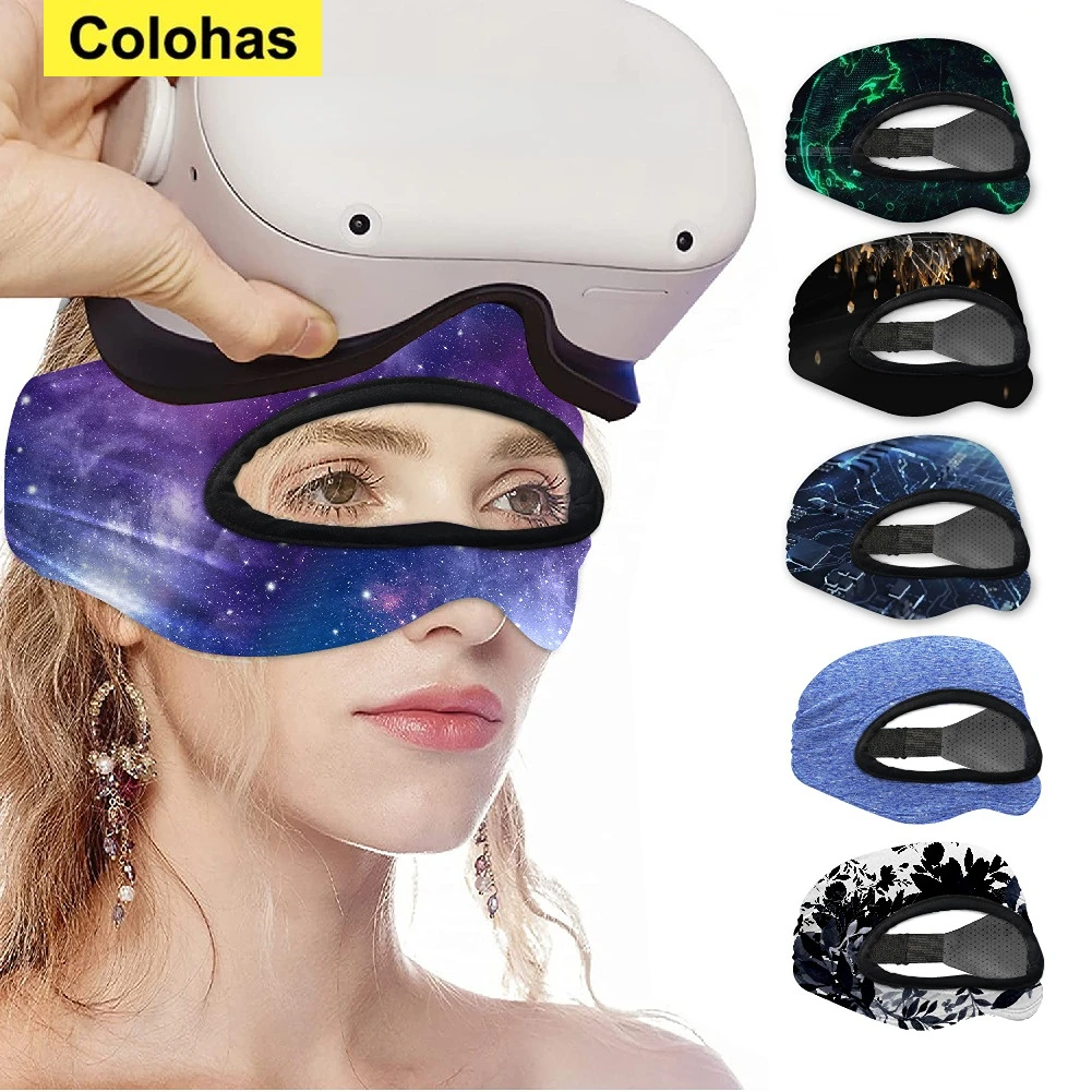 

VR Eye Mask Cover for Oculus Quest 2 1 Breathable Sweat Band Adjustable Sizes Padding with Virtual Reality Headsets Accessories
