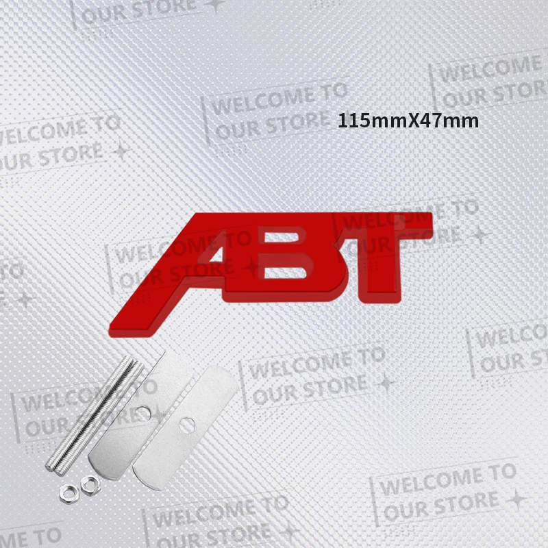 

Автомобильная наклейка ABT решетка 3D металлический логотип значок наклейка задний багажник эмблема для Golf MK3 MK4 MK5 MK6 MK7 RS A4 A6 A5 Q5