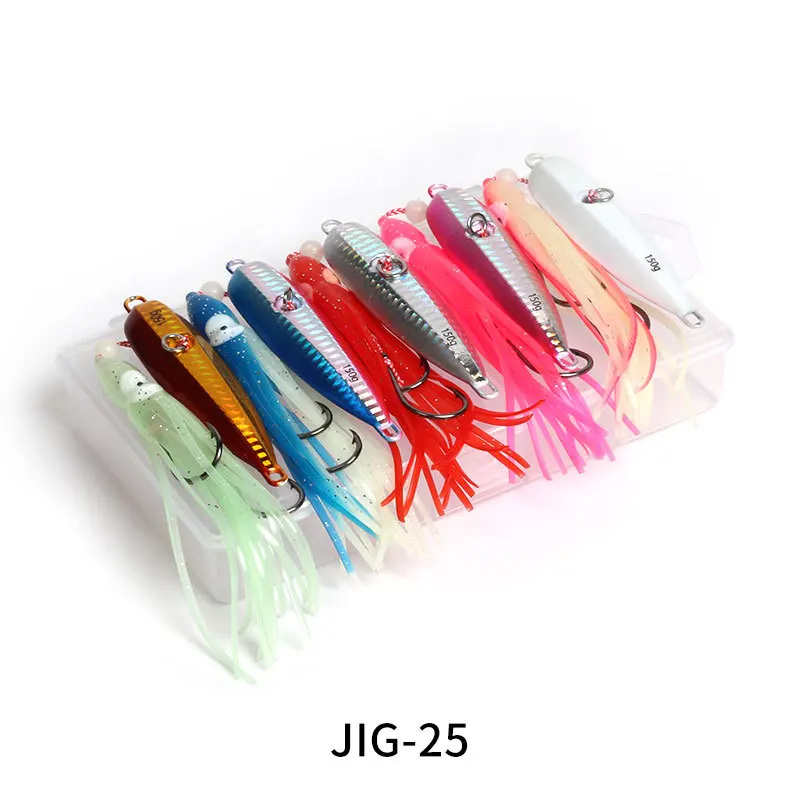 Inchiku 5pcs Jigging Lures 60g Slider Snapper Sea Metal Jig Head Hooks Saltwater Bait Luminous Madai Fishing Lure Grouper Bass - купить по