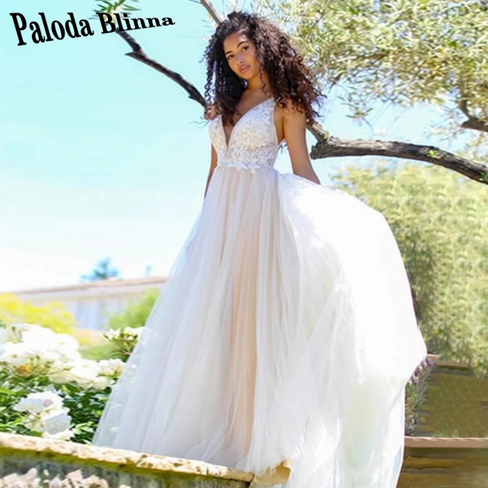 

Paloda Luxury Detachable Sleeve Wedding Dresses 2023 Bride V-neck Appliques A-line Vestido De Casamento Robe De Mariée Plus